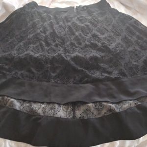 Black high low knee length skirt from torrid